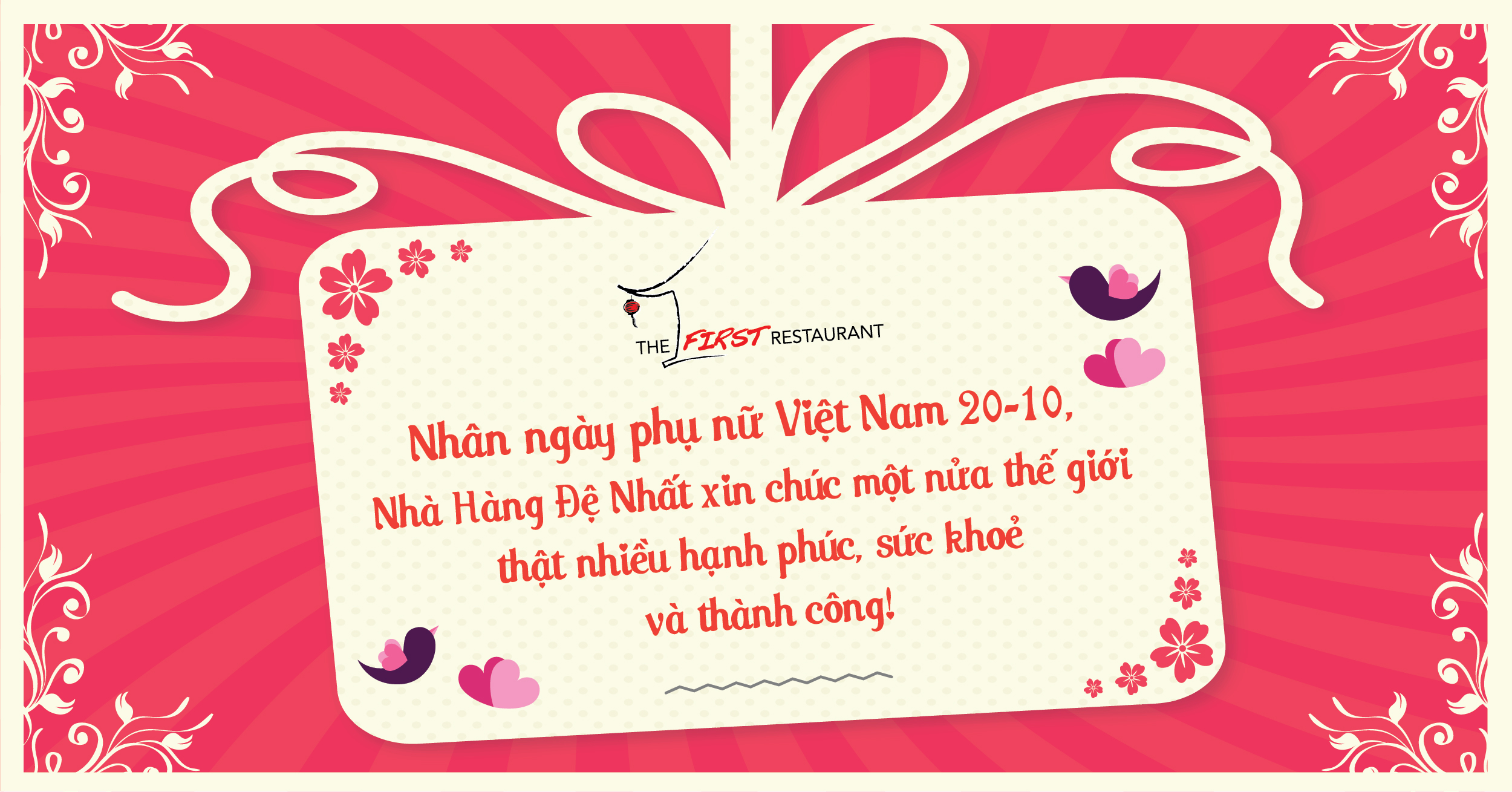 Ngày kỷ niệm 20/10 đáng nhớ của năm nay không thể thiếu được sự góp mặt của những người thân yêu. Hãy để họ cảm nhận được sự ấm áp từ những tấm thiệp đầy ý nghĩa nhất. Hãy tặng cho những người thân quan trọng nhất của bạn những món quà đáng yêu nhất để bày tỏ tình cảm của bạn.